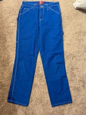 Dickies Women's Bright Royal Blue Straight-Leg Jeans